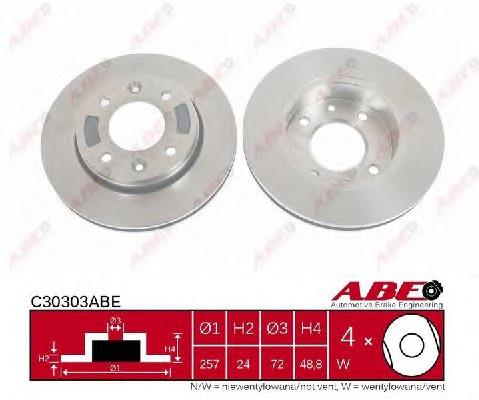 Передний тормозной диск ABE C30303ABE