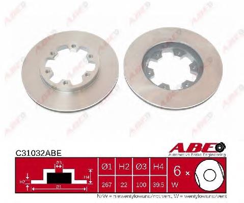 C31032ABE ABE Диск тормозной передний