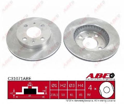 C31071ABE ABE Диск тормозной передний