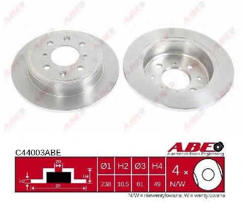 Задний тормозной диск ABE C44003ABE цена, от 15.75 USD