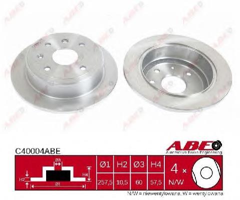 Купить C40004ABE ABE Диск тормозной задний