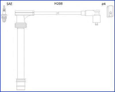 134518 Huco fios de alta voltagem, kit