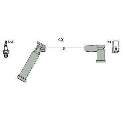 134677 Huco fios de alta voltagem, kit