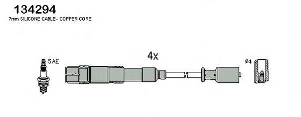 134294 Huco fios de alta voltagem, kit