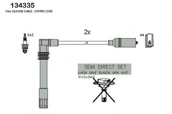 134335 Huco fios de alta voltagem, kit