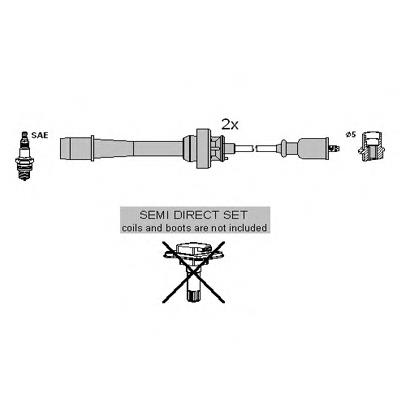 134954 Huco fios de alta voltagem, kit