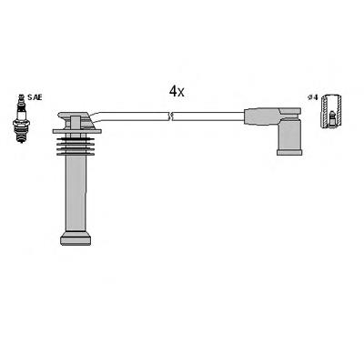 134839 Huco fios de alta voltagem, kit