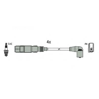 134793 Huco fios de alta voltagem, kit