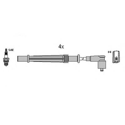 134968 Huco fios de alta voltagem, kit