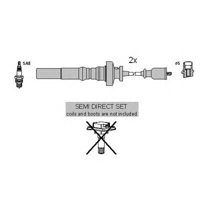 134619 Huco fios de alta voltagem, kit