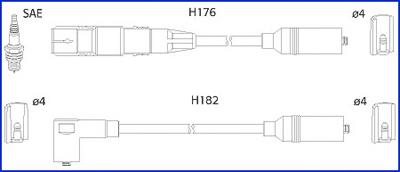 134817 Huco fios de alta voltagem, kit
