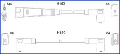 030905409C VAG fios de alta voltagem, kit