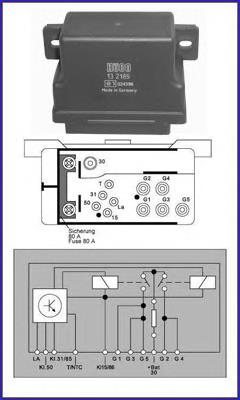 Relê das velas de incandescência Volkswagen LT 2DB, 2DE, 2DK