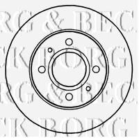 BBD4653 Borg&beck disco do freio dianteiro