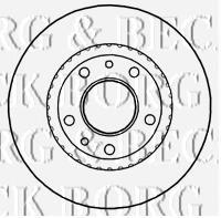BBD4652 Borg&beck disco do freio dianteiro