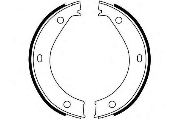 S043 Simer колодки ручника (стояночного тормоза)
