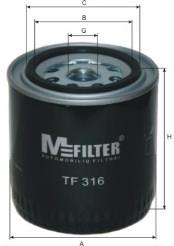 TF316 Mfilter filtro de óleo