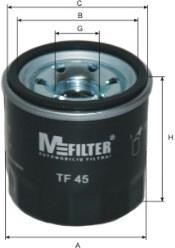 TF45 Mfilter filtro de óleo