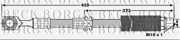 BBH7123 Borg&beck mangueira do freio dianteira