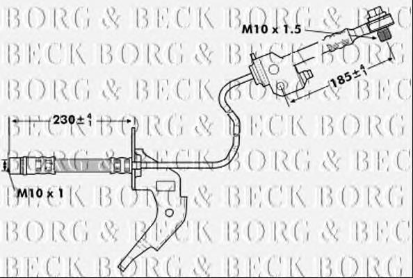 Шланг тормозной задний левый BBH7121 Borg&beck