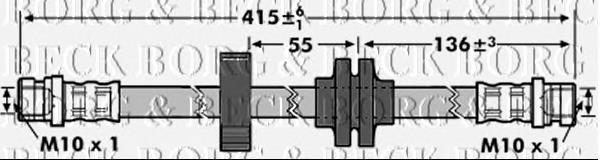 Шланг тормозной передний BBH7172 Borg&beck