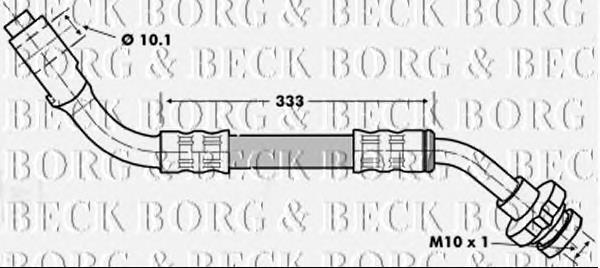 BBH7155 Borg&beck mangueira do freio dianteira esquerda