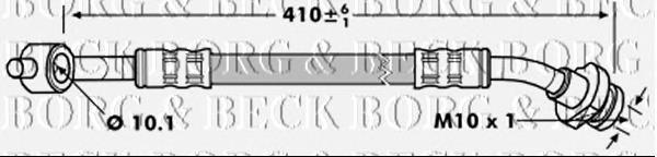 BBH7156 Borg&beck mangueira do freio dianteira direita