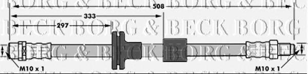 BBH7086 Borg&beck mangueira do freio dianteira