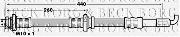 BBH7081 Borg&beck mangueira do freio dianteira