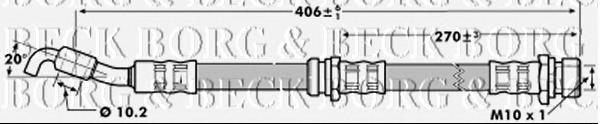 BBH7067 Borg&beck mangueira do freio dianteira