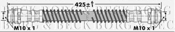 Задний тормозной шланг BBH7301 Borg&beck