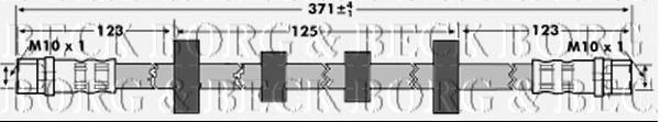 BBH7302 Borg&beck mangueira do freio dianteira
