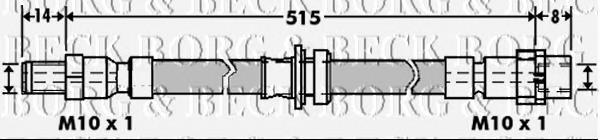 Задний тормозной шланг BBH7396 Borg&beck