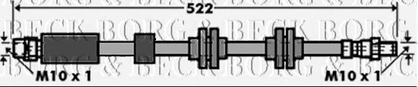 Шланг тормозной передний BBH7392 Borg&beck