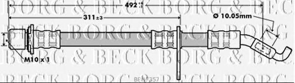 Шланг тормозной передний BBH7357 Borg&beck