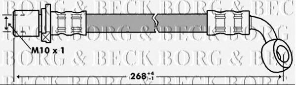 Шланг тормозной задний левый BBH7284 Borg&beck