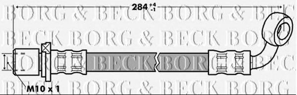 BBH7285 Borg&beck mangueira do freio traseira direita