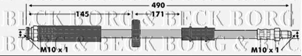 Шланг тормозной передний BBH6774 Borg&beck