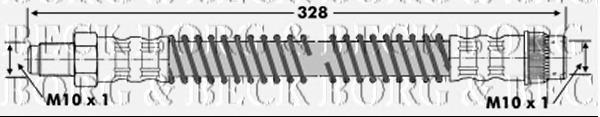 Задний тормозной шланг BBH6768 Borg&beck