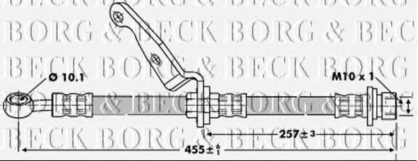 BBH6784 Borg&beck mangueira do freio dianteira