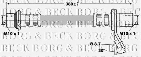 BBH6752 Borg&beck mangueira do freio dianteira esquerda