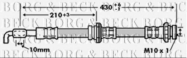 Шланг тормозной передний BBH6756 Borg&beck