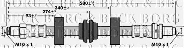 Задний тормозной шланг BBH6597 Borg&beck