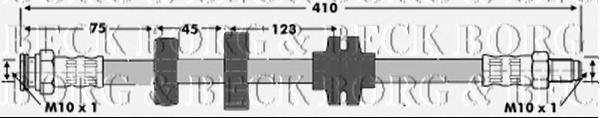 BBH6641 Borg&beck mangueira do freio dianteira