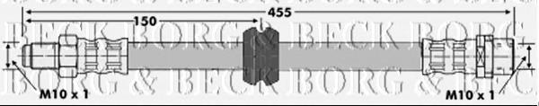 BBH6637 Borg&beck mangueira do freio dianteira