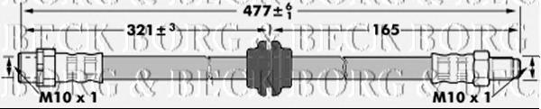 Шланг тормозной передний BBH6921 Borg&beck