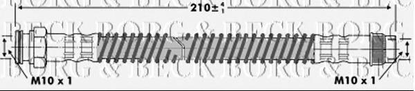 BBH6936 Borg&beck mangueira do freio traseira