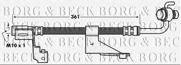 BBH6972 Borg&beck mangueira do freio dianteira esquerda