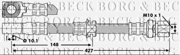 BBH6829 Borg&beck mangueira do freio dianteira