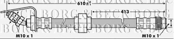 BBH6866 Borg&beck mangueira do freio dianteira